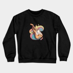 Electric Guitar Stratocaster Colorful Crewneck Sweatshirt